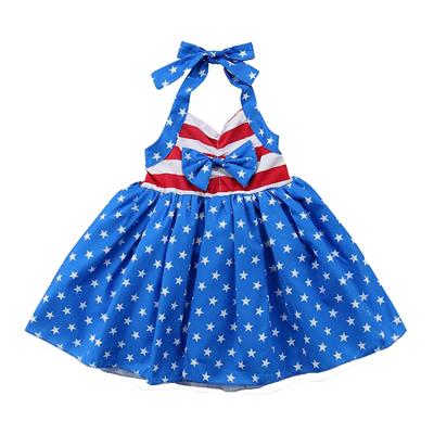 China Wholesale Breathable 4th July Children Girls Boutique Summer Independence Day Dress Children's Boutique Summer for sale