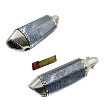 China Wholesale Stainlsess Motorcycle Accessories Stainless Steel 370MM Universal Muffler Motorcycle Exhaust Pipe for sale