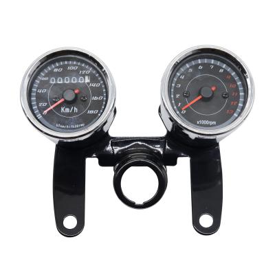 China Waterproof Stainless Steel Motorcycle Tachometer Odometer 2-in-1 Stainless Steel Motorbike Meter for sale