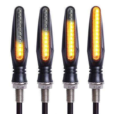 China ABS 12V Amber Led Motorcycle Blinker Turn Signal Indicator Motorcycle Lighting System Turn Signal Light Blinker for sale