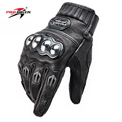 China Wholesale Breathable Winter Cold Proof Riding Gloves Waterproof And Warm Full Finger Leather Motorcycle Racing Gloves for sale