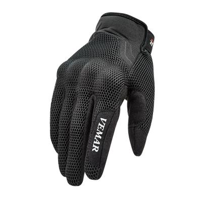 China Wholesale Full Finger Touch Screen Non-Slip Breathable Riding Locomotive Motorcycle Racing Gloves for sale