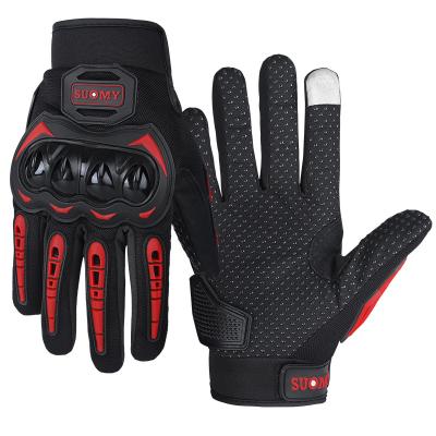 China Breathable Custom Full Finger Touch Screen Rising Racing Anti-fall Bike Motorcycle Gloves for sale