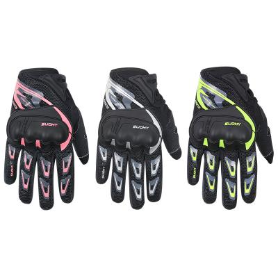 China Wholesale Full Finger Mesh Breathable Full Finger Cycling Touch Screen Motorcycle Off-Road Gloves for sale