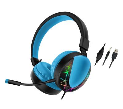 China Headband Game GM-021 Stereo Headset Earphone With MIC LED Light Auriculare Earbuds For Playing Games for sale