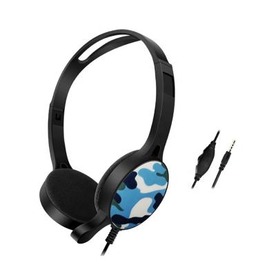 China Student Headband OEM Brand 3.5mm Jack Camouflage Color Wired Headphones Gaming Headphones On Line For Kids for sale