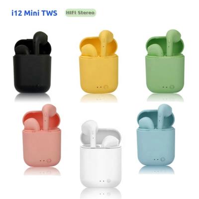 China High Fidelity Twins True Wireless Earbuds Wireless Earphone In-Ear Earphone tws Mini Portable Amazon Earphone Mini i12 for sale