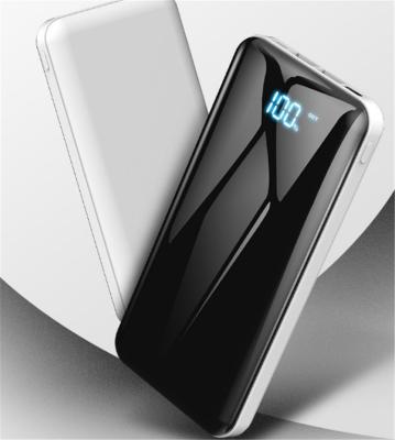 China LED Factory Display Power Bank 20000mAh Full Mirror Power Wireless Fast Charging Bank for sale