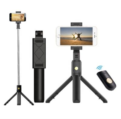 China Portable Flexible Hot Blue Tooth Amazon Selfie Stick Handheld Tripod With Detachable Wireless Remote Mini Tripod Stand Selfie Stick for sale