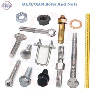 China Chrome Carbon Steel M3 M4 M5 M6 M8 M10 M12 M20 Hex Boulon Pernos Fasteners Bolt and Nut for sale