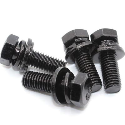 China Assorted M4-M12 Grade 8.8/10.9/12.9 Hex Bolts with Spring Lock Plain Washer Assemblies for sale