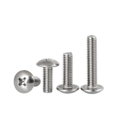 China Stainless Steel M3 M4 M5 M6 M8 Cross Recessed Phillips Mushroom Umbrella Truss Head Screws for sale