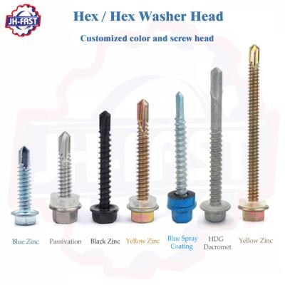 China ISO Standard Black Yellow ZINC Finish Self Drilling Tek Screw for Sheet Metal Roofing for sale