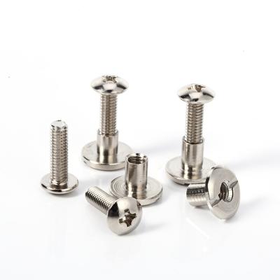 China ISO9001 2015 Mini Chicago Screw M3 M4 M5 M6 M8 Flat Round Slotted Blind Head Male Female Screw for sale