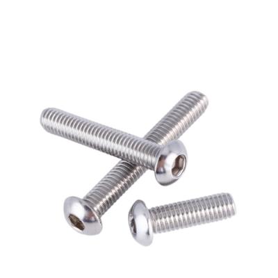 China Button Head DIN 7380 SS304 A2-70 Stainless Steel Hex Socket Machine Screw Original for sale