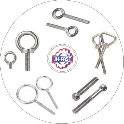 China Stainless Steel Lifting Eye Bolt Custom M12 with Nut ISO Standard for sale