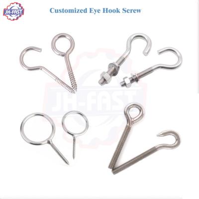 China Salt Spray Test Binding Head Metal Screw Eye Hook Self Tapping Wood Screws for Customized Hanging for sale