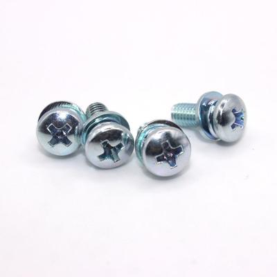 China Steel Machine Screws With HEX Head Style And Cross Recess Drive Type for sale