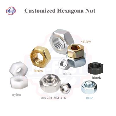 China DIN 934 Hex Nuts Stainless Steel 304 316 A2-70 M4 M5 M6 M8 M10 M12 M16 M20 M24 for Mining for sale