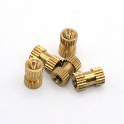 China Passivated Brass Knurled Nut M3 M4 M5 M6 M8 M10 OEM Copper Knurled Inserts Nut for sale