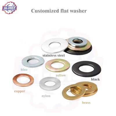 China Steel DIN125 a Zinc Plated Silver Flat Washer M8 M10 M12 M16 M20 Galvanized Plain Washers for sale