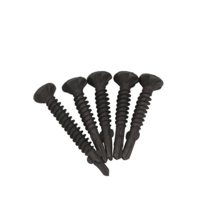 China Phillip M8 Flat Head Self-Drilling Screw com asas 16mm comprimento acabamento de óxido negro à venda