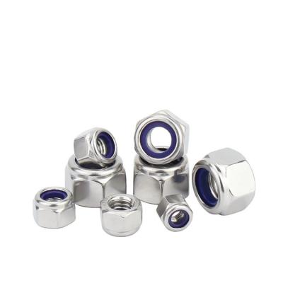 China SS304 SS316 Stainless Steel Hex Nylon Lock Nut Brass Material M3 M4 M5 M6 M8 M10 DIN982 DIN985 for sale