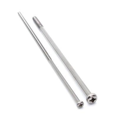 China Metric Custom 100mm 200mm Cross Recessed Pan Head Phillips Extra Long Shank Machine Screw for sale