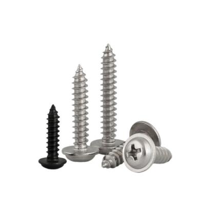 China Metric Zinc Plated Cross Recessed Button Head Socket Self-Tapping Screws Flat Collar Fine Thread (Fio fino de colarinho plano) à venda