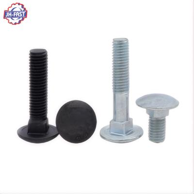 China DIN603 Revestimento de zinco de cogumelo de pescoço quadrado para carrinho parabraço M4 M6 M8 M10 M12 100mm comprimento OEM à venda