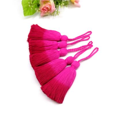 China High tenacity handmade multi colors cotton tassel for scarf and mini tassel for scarf, tassel fringe for pillows for sale