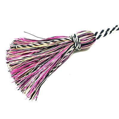 China Factory wholesale price eco-friendly and handmade mixed colors tassel for clothes and mini pearl polyester tassel for sale