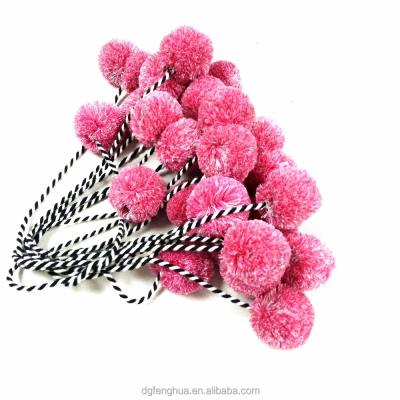 China Factory high quality high tenacity tassel and mixed colors tassel for bag, POMPON tassel for handbag for sale