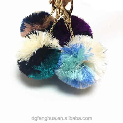 China Wholesale Soft Tassel Tassel Key Chain For Handbag, Cotton Tassel Tassel Key Chain Supplier for sale