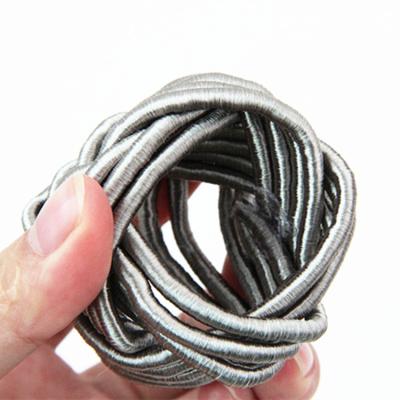 China Viable Wholesale Silver Knitted Rope Napkin Ring And Napkin Rings For Napkins for sale