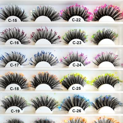 China Delicate Christmas Lashes Glow In The Dark DIY Wick Glitter Lashes for sale