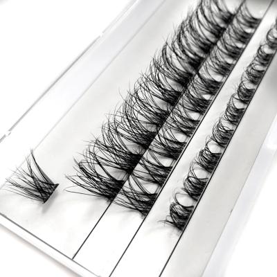 China Feather Make Your Own Brand DIY Super Thin Strip Lashes Wholesale Mink Segmented Lashes Wholesale for sale