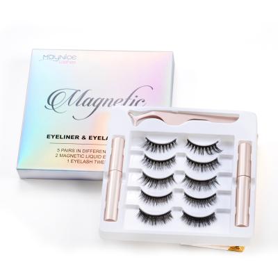 China 2021 newest styles easy magnetic eyeliner and wholesale magnetic eyelashes magnetic wicks for sale