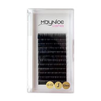 China Natural Soft Eyelashes Wholesale Private Label Pre Made Volume Fans Faux Mink Lashes Individual Eyelash Extension for sale