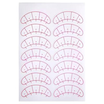 China Professional Eyelash Extension Tools Lash Map Stickers Eye Map Tips Sticker For Different Eyelash Extensions Package Professional Tool for sale