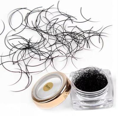 China Wholesale Real Russian Mink False Eyelashes Pre Made Lighter And Volume Fuller Volume Loose Fans 0.05 for sale