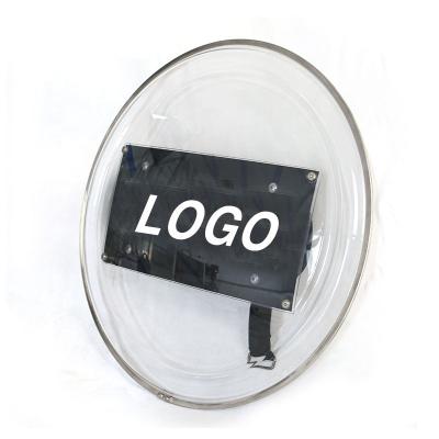 China Portable Light Round Transparent PC Polycarbonate Security Pad Around Anti Riot PC Shield for sale