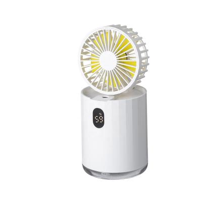 China Hotel USB Rechargeable Protable Folding Small Humidifier Fan Mini Cool Water Mist Spray Fan For Home Car for sale