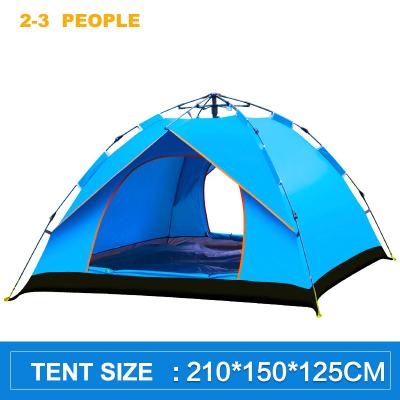 China Diagonal tie type high quality quick open portable camping tent outdoor camping tents 2 or 3 person outdoor tents for sale