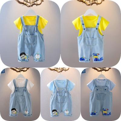 China Factory wholesale 2023 new baby summer clothes boys fashion casual bear prints children handsome, lovely baby clothes for sale