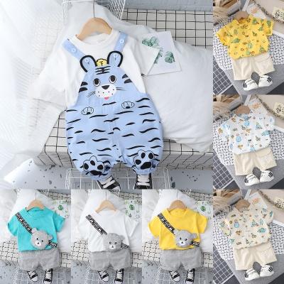 China Factory wholesale casual 2023 summer clothes suit baby boy toddler alphabet printed short sleeve T-shirts and shorts for sale