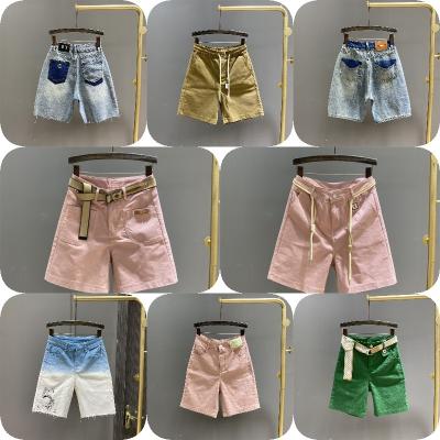 China 2023 New Factory Summer Wholesale Waist Gradient Denim Breathable Design High Sense Medium Pants Small Shorts Temperament All-match Jeans W for sale