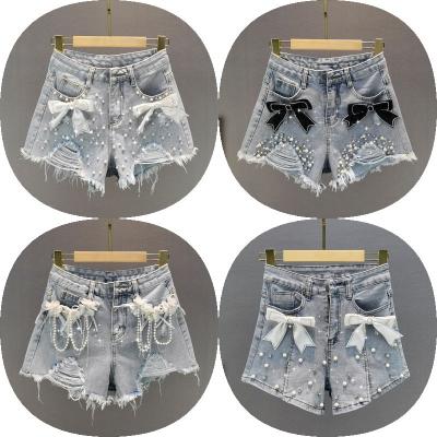 China Breathable the factory sells women's denim mini shorts in the summer of 2023, the sexy girl of the Korean version of the street clothin for sale