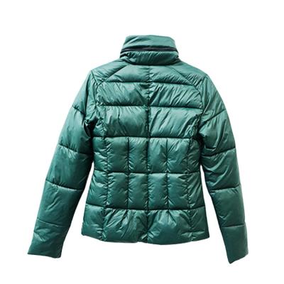 China Ladies Viable High Quality Nylon Winter Foldable Waterproof Fake Down Stripper Jacket With Hidden Hood for sale