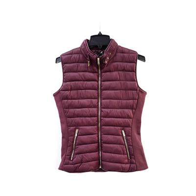 China Viable Women Down Vest Fashion Simple Leather Jacket Outerwear for sale